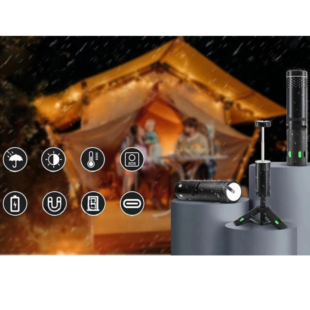 Brehn | Camping-Laterne mit Stativ wiederaufladbares LED-Licht