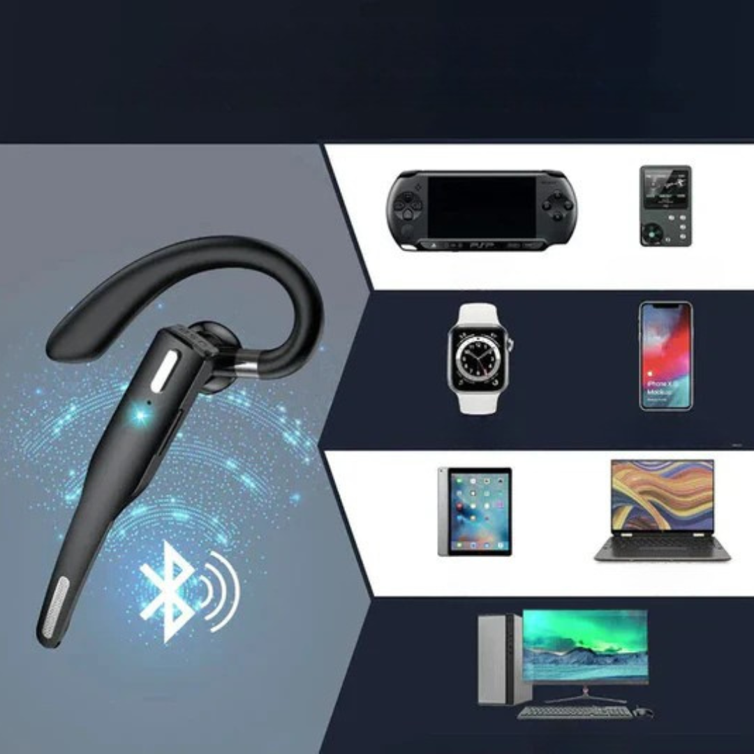 Brehn | Bluetooth-Headset mit Mikrofon Geräuschunterdrückung Ohrhörer