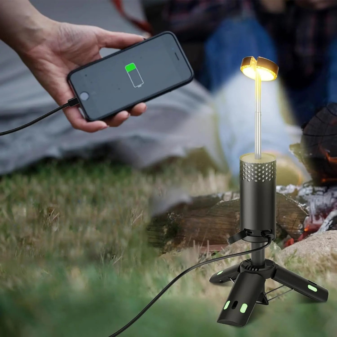 Brehn | Camping-Laterne mit Stativ wiederaufladbares LED-Licht