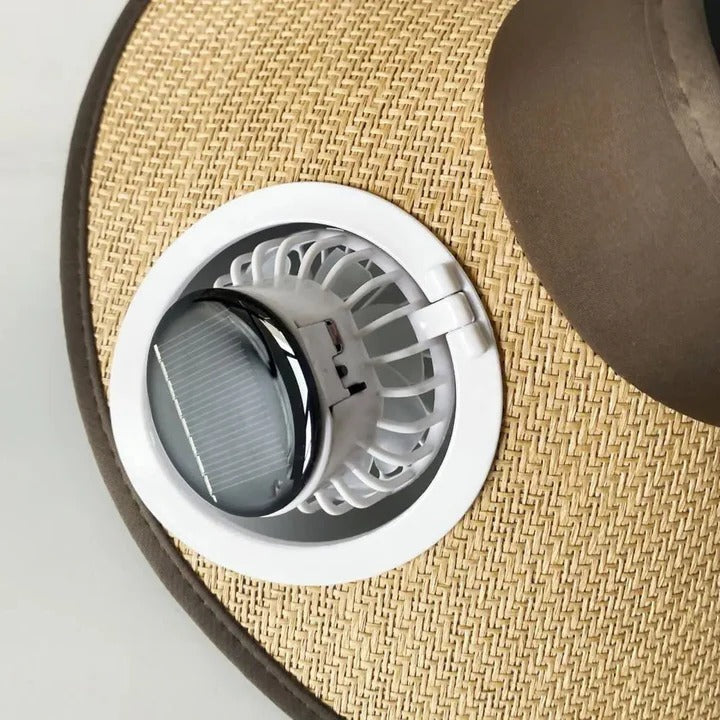 Breiter Sonnenhut mit solarbetriebener Lüfter | Brehn