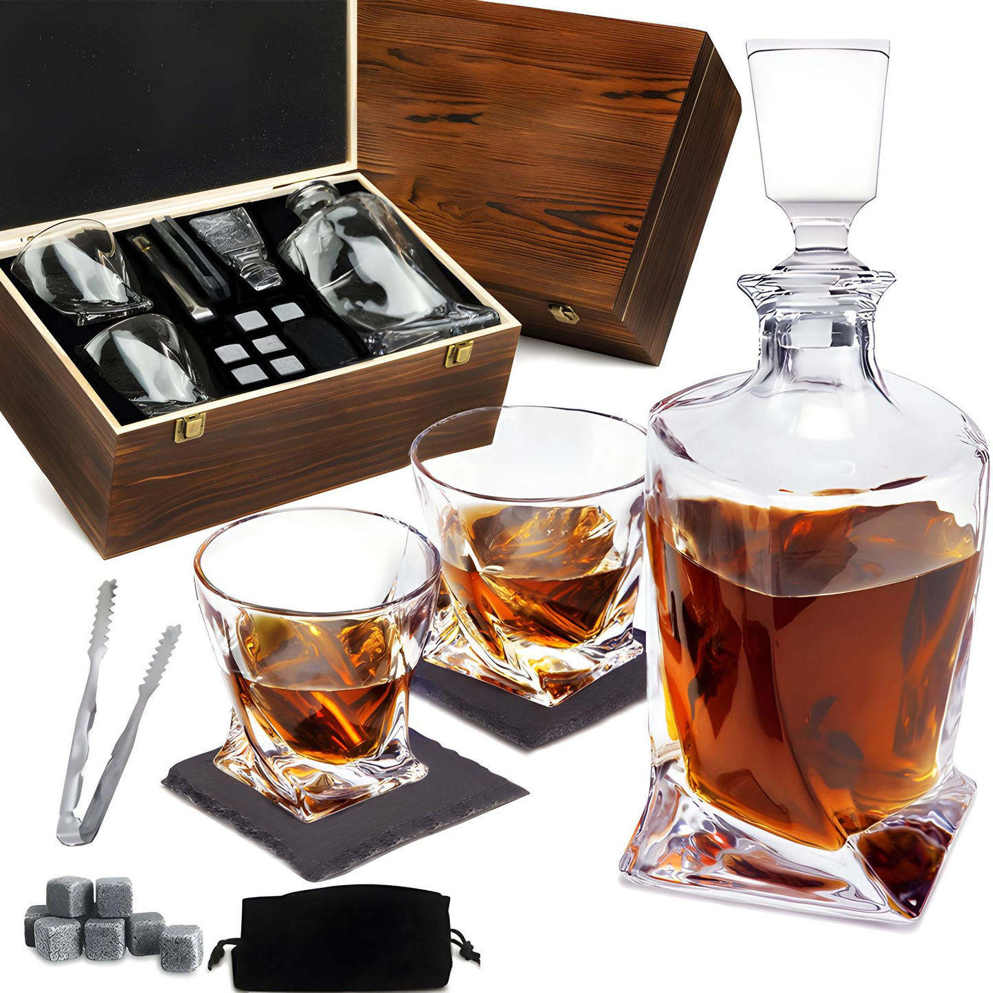 Brehn | Luxus Kristall PrestigePour Dekanter - Luxus Kristall Whisky Set