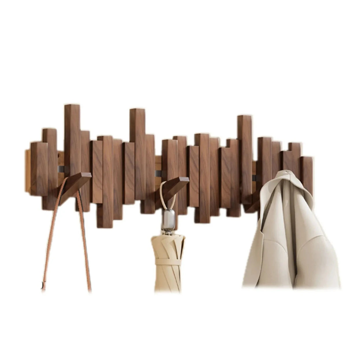 PianoWood Wandgarderobe – Garderobe aus Holz mit Klavier-Tasten aus Nussbaum oder Buchensperrholz | Brehn