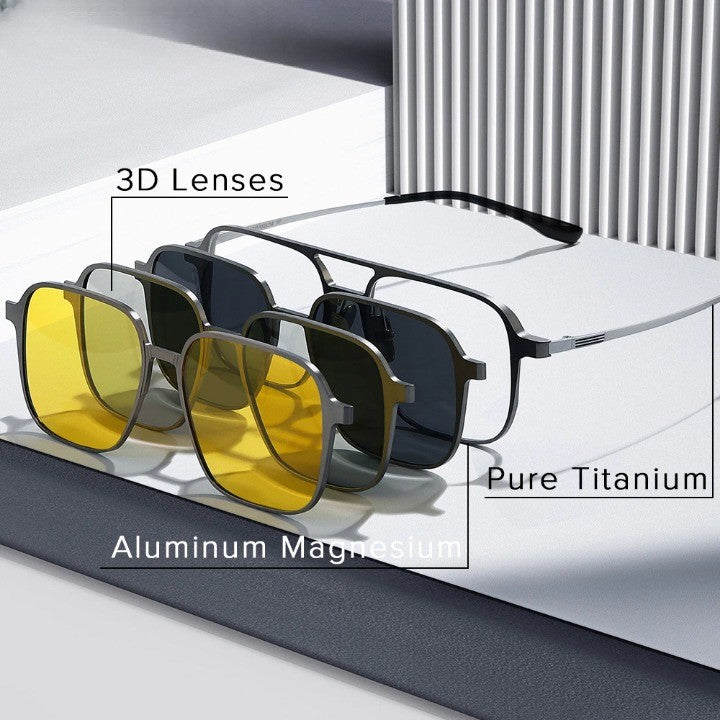 Brehn | Pure Titanium Magnet Clip-On Brille
