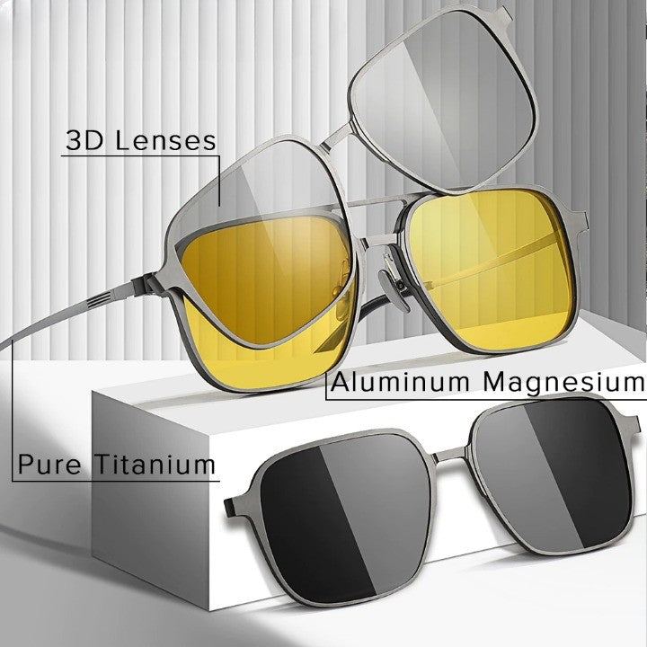 Brehn | Pure Titanium Magnet Clip-On Brille