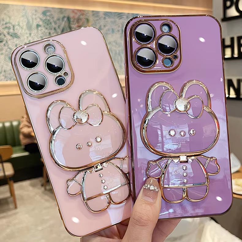 Brehn | 3D Hase Koreanischer Stil Spiegel iPhone Hülle