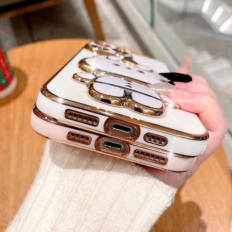 Brehn | 3D Hase Koreanischer Stil Spiegel iPhone Hülle