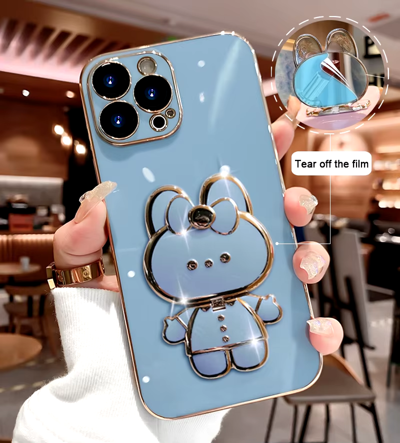 Brehn | 3D Hase Koreanischer Stil Spiegel iPhone Hülle