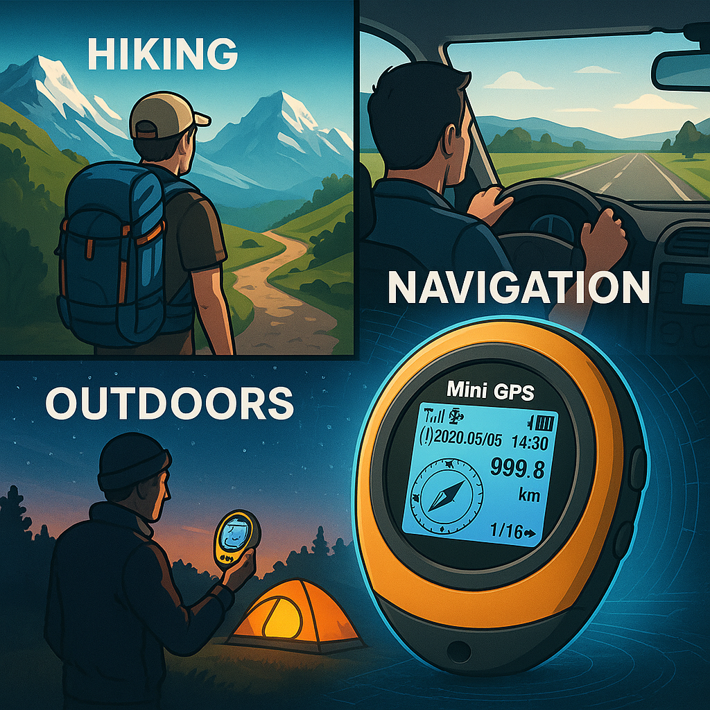 Brehn | Kompakter Satellit GPS Navigator Hochpräzisionskompass Tracker Gerät