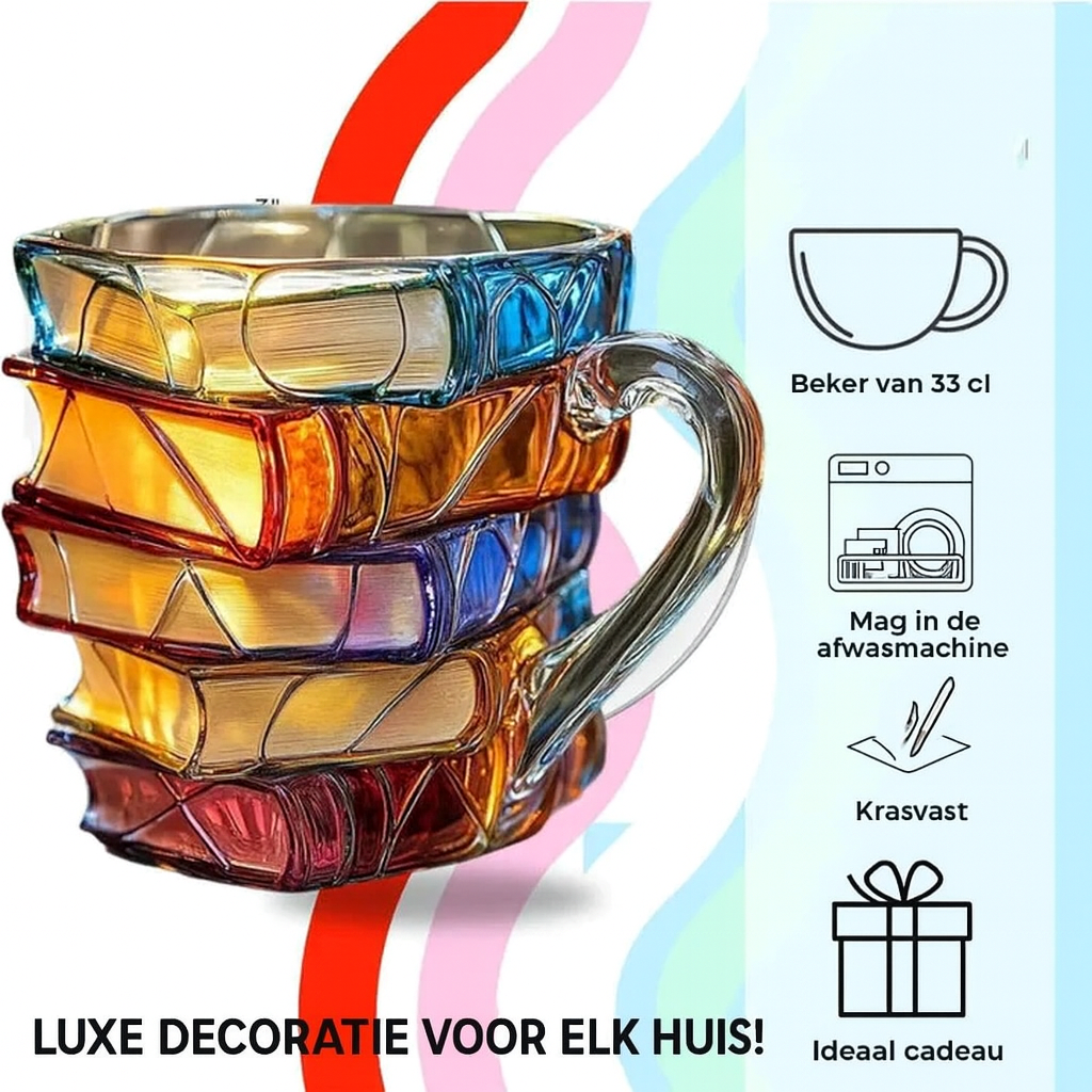 BookCup 3D Tasse – Handgemalte Literatur Tasse in Buchform | Brehn