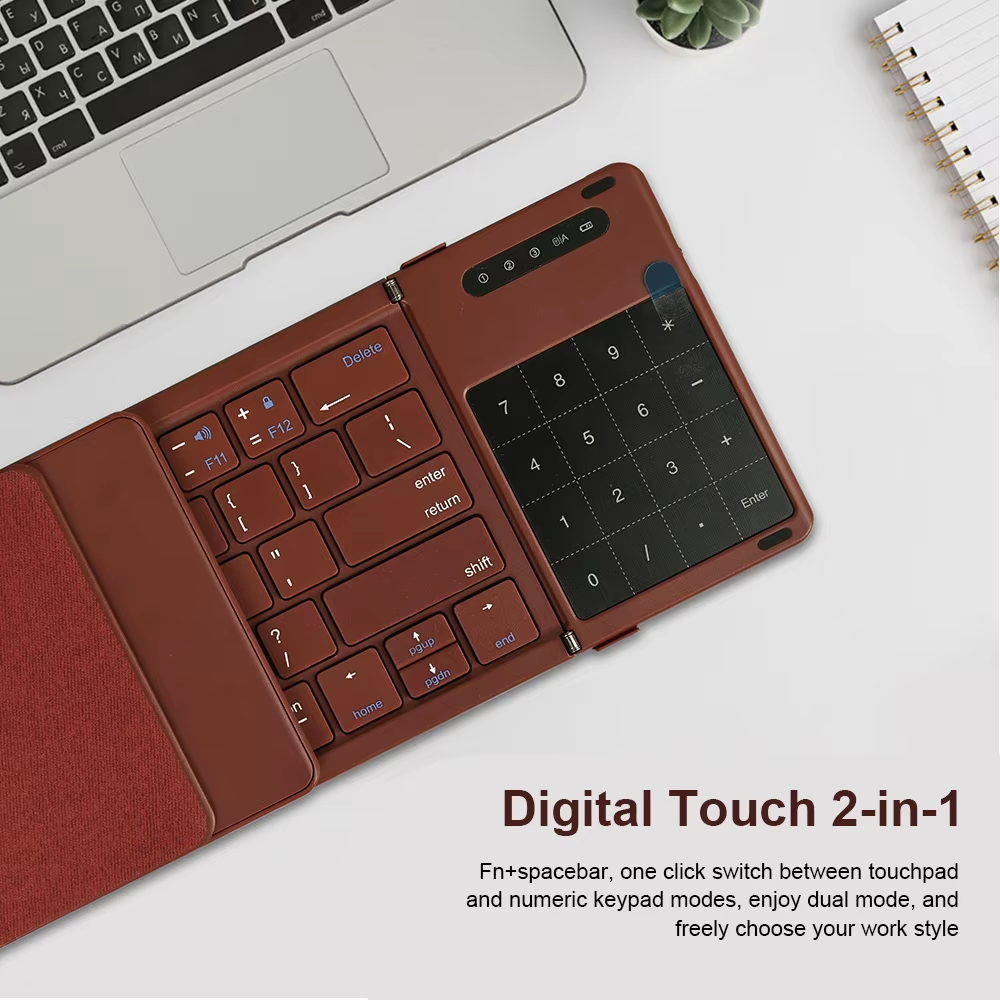 Brehn | Kabellose tragbare schlanke Smart Tri-Fold Bluetooth-Tastatur