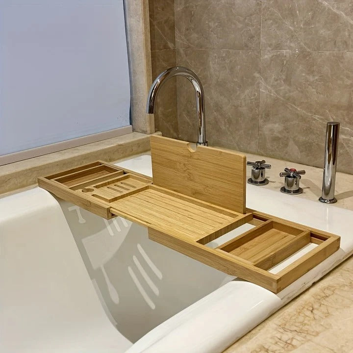 Badewannenablage aus Bambus