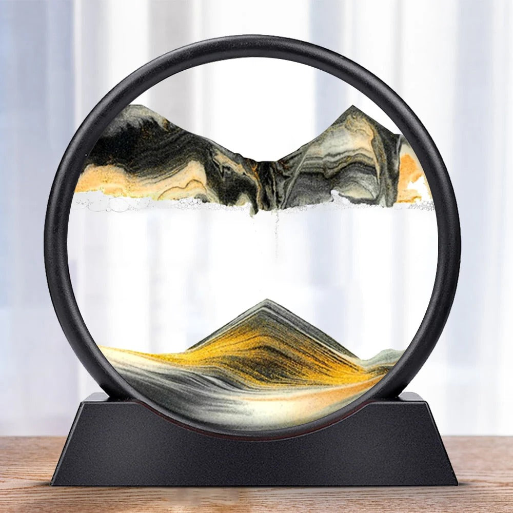Bewegte Sandkunstskulptur