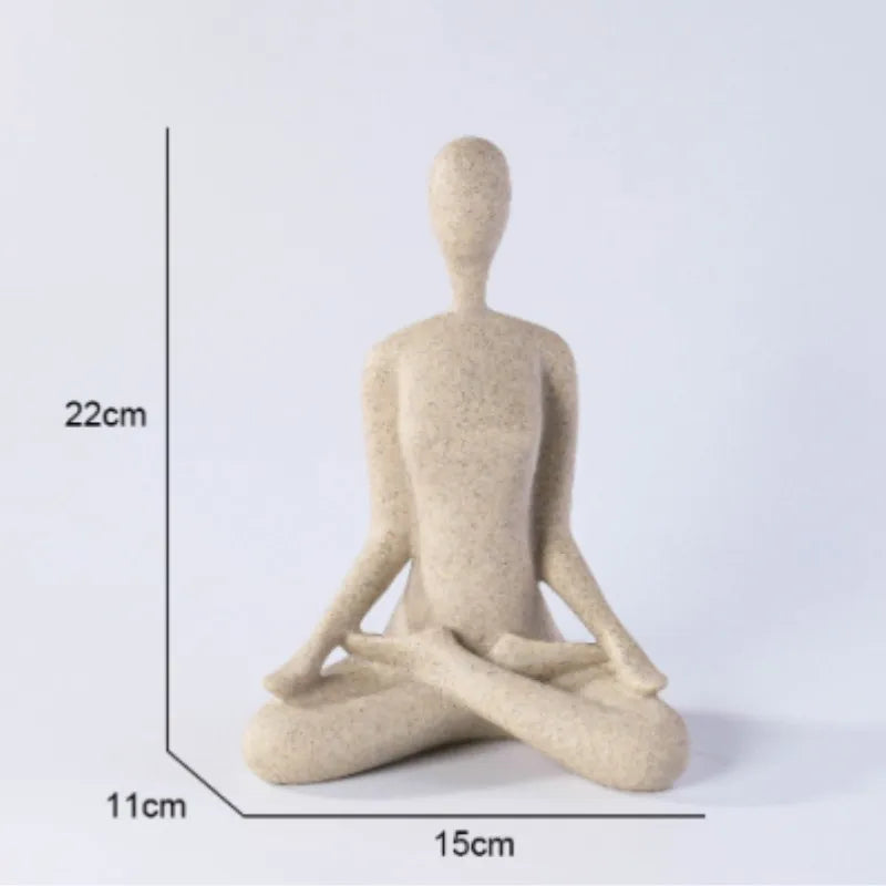 ZenJoy Frau in Yoga Figur – Moderne Innenraumdekoration aus Harz | Brehn