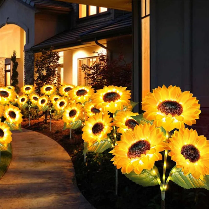 Sonnenblumen-Solar-Gartenleuchten