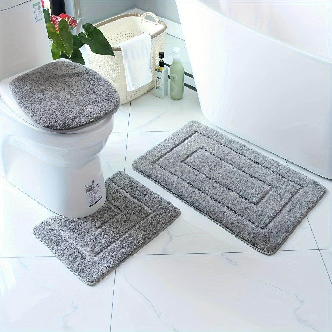 SoftStep Luxe Badmatte Set – Rutschfest, Schnell trocknend und Waschbar | Brehn