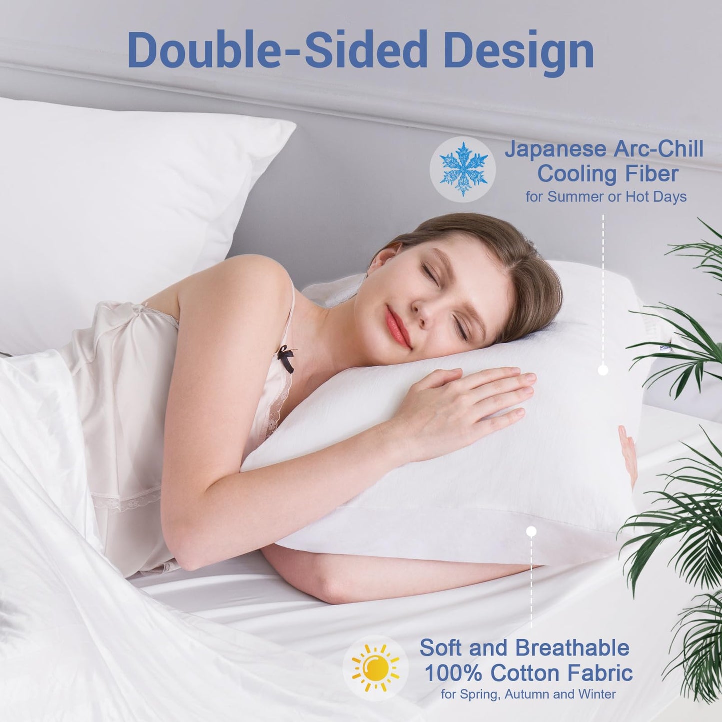 Revolutionäre weiße kühlende Kissenbezüge Set von 2 – Pro Q-Max 0.4 | Brehn