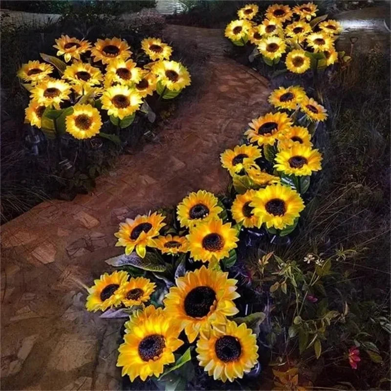 Sonnenblumen-Solar-Gartenleuchten