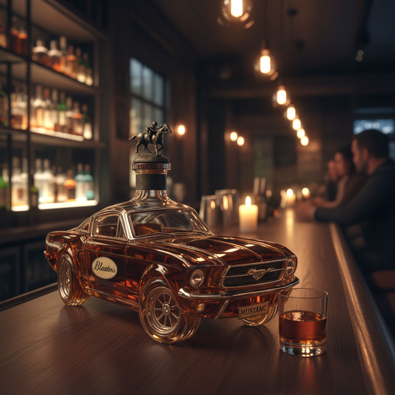 Whisky-Dekanter in Mustang-Form