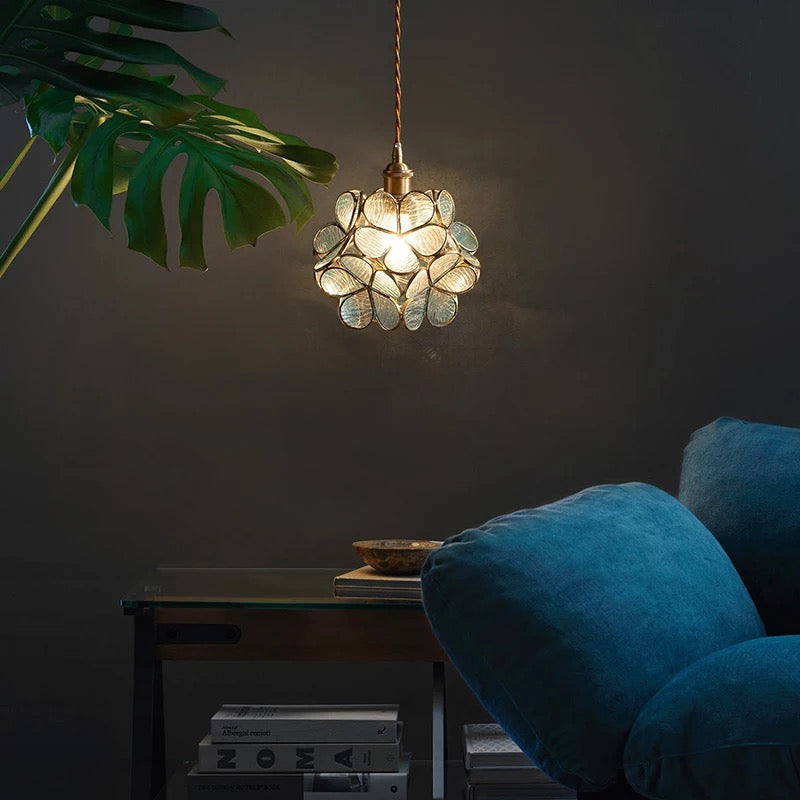 Brehn | Moderne Blumenform Glas LED Pendelleuchte