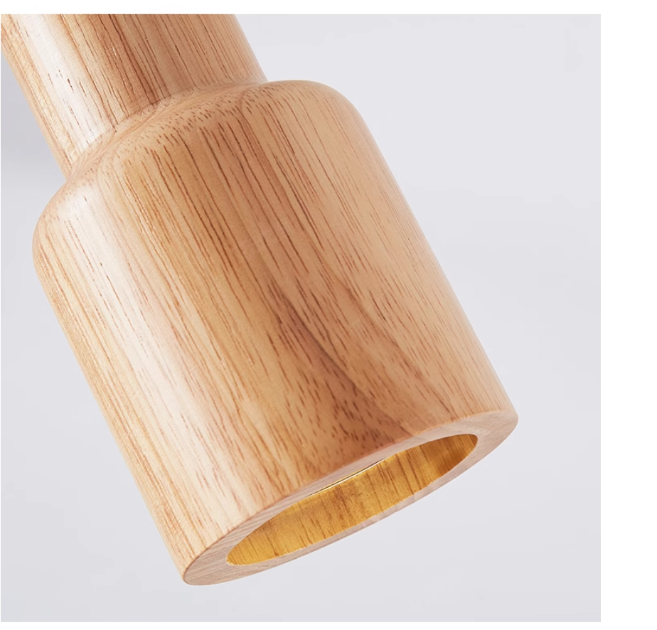 Skandinavische Pendelleuchte aus Holz – Minimalistisches Design für Wohn- und Schlafzimmer | Natürliche Holzoptik