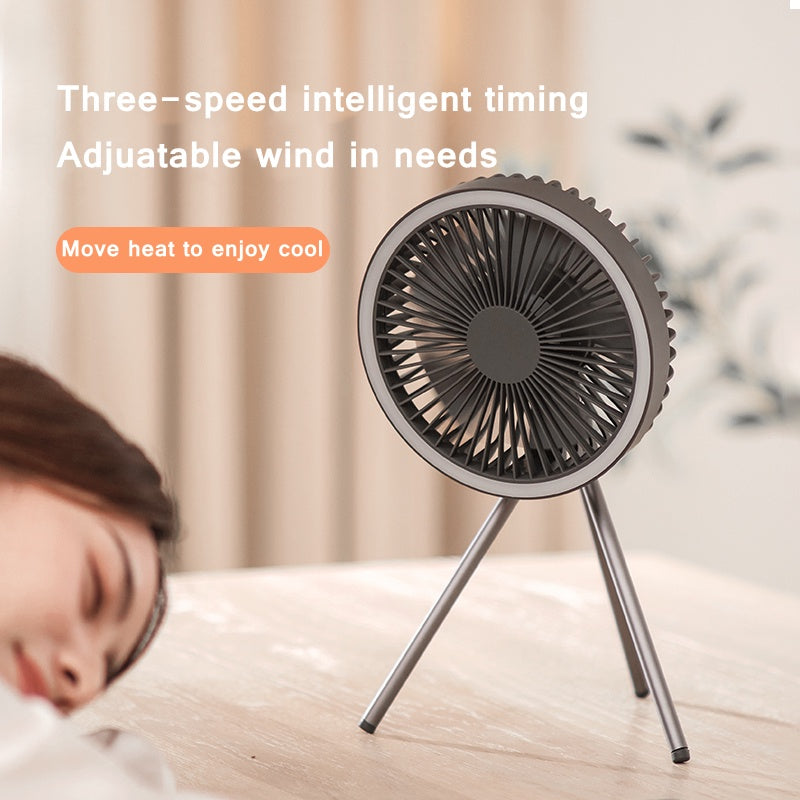 Wiederaufladbarer Tischventilator 7 Zoll mit Licht | Brehn