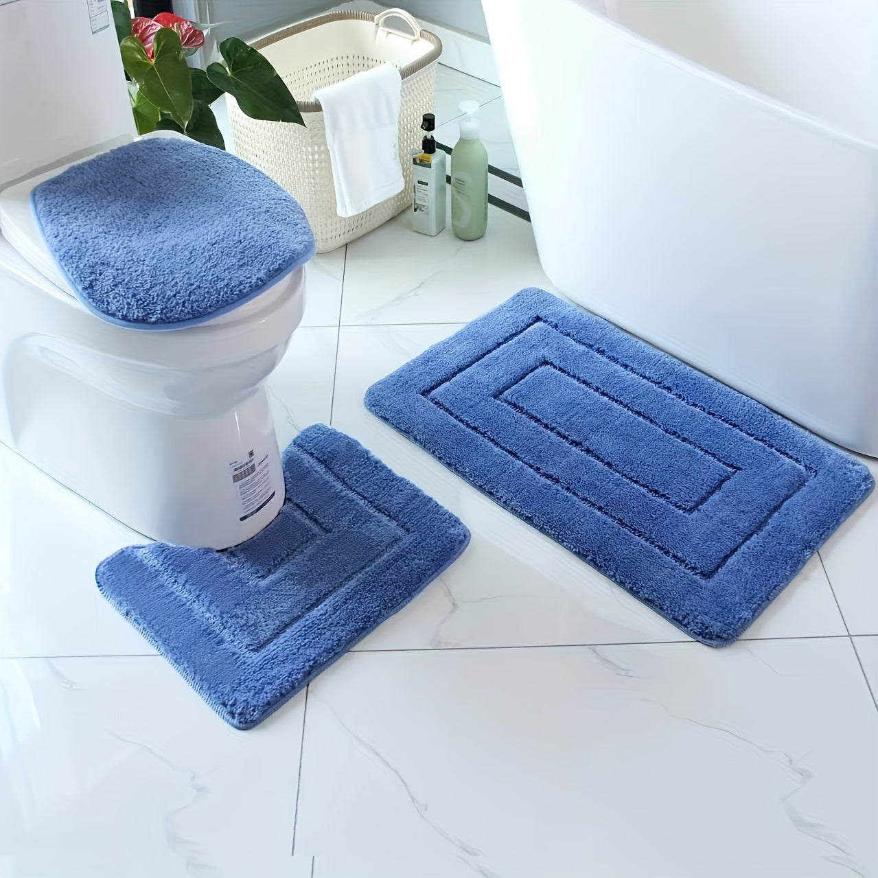 SoftStep Luxe Badezimmermatte Set – rutschfest, schnell trocknend und waschbar | Brehn