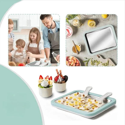 Eisrollenmaschine aus Edelstahl für Zuhause