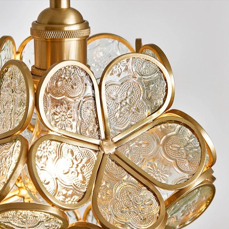 Brehn | Moderne Blumenform Glas LED Pendelleuchte
