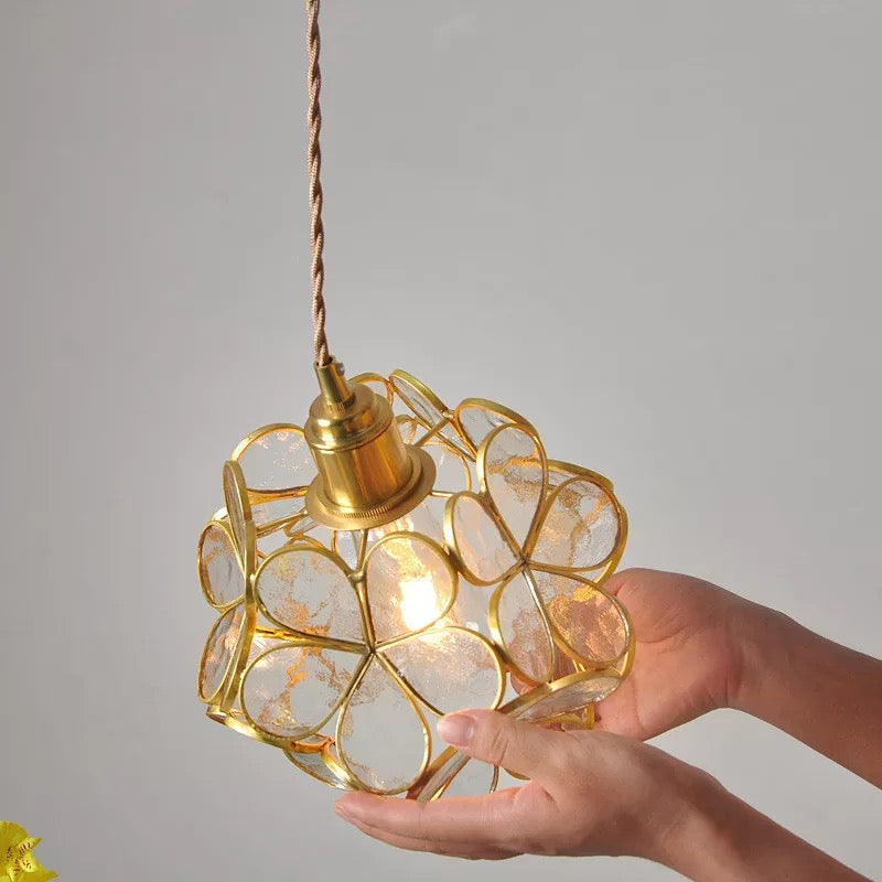 Brehn | Moderne Blumenform Glas LED Pendelleuchte
