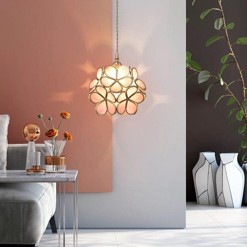 Brehn | Moderne Blumenform Glas LED Pendelleuchte
