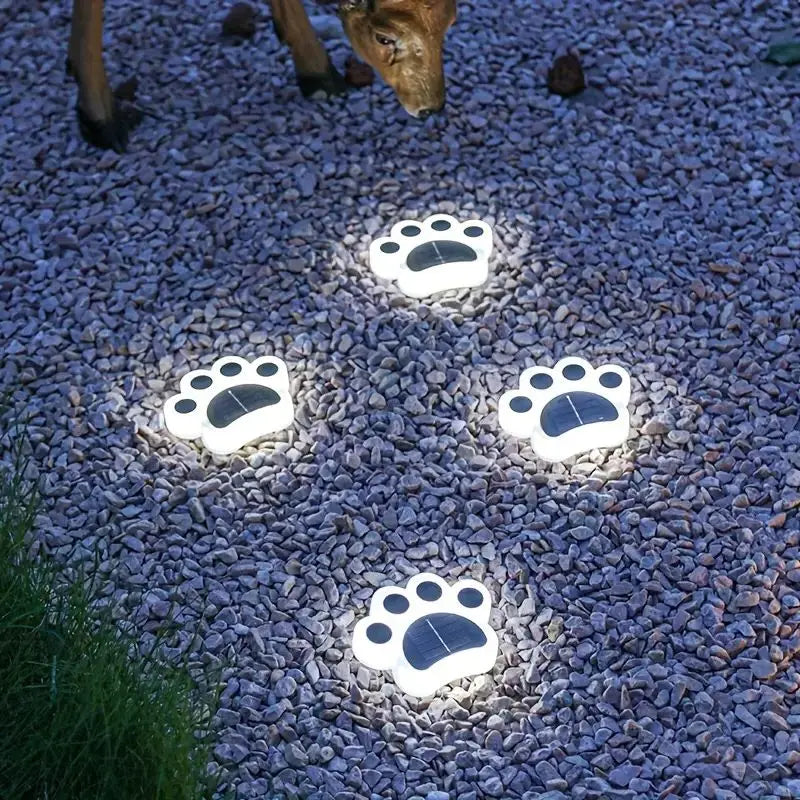 Drahtloses Solar-Pfotenabdruck-Gartenlicht - PawsGlow | Brehn