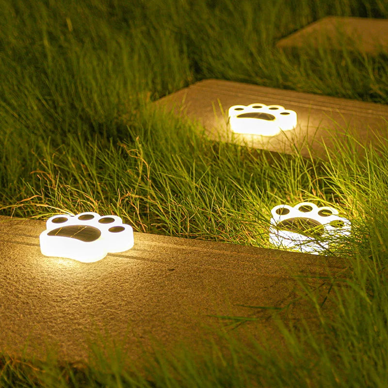 Drahtloses Solar-Pfotenabdruck-Gartenlicht - PawsGlow | Brehn