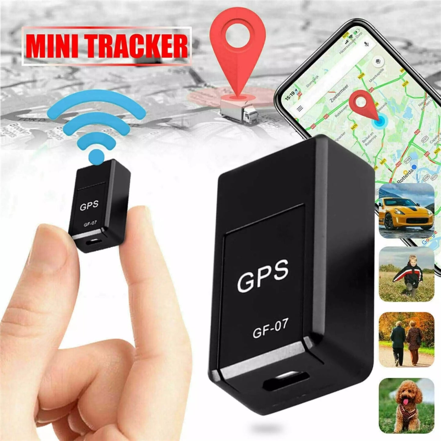 Brehn | Mini-GPS-Verfolger - Verfolgen Sie den Standort Ihres Fahrzeugs auf dem Handy!