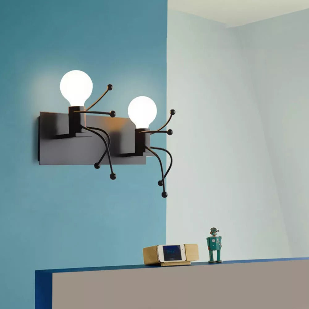 Mini Man Robot Kunst Wandlampe