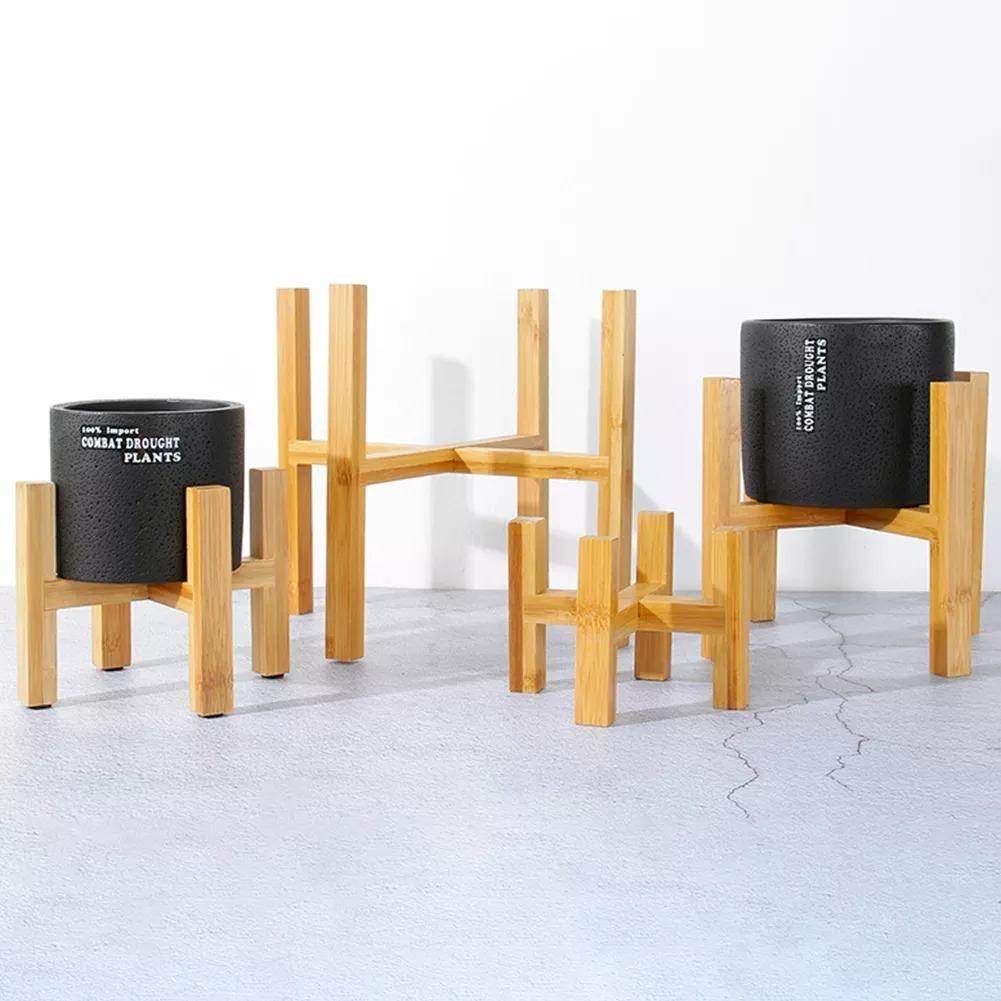 BambooElevate Pflanzenständer aus Bambusholz | Verstellbar & Stabil | Ideal für den Innenbereich