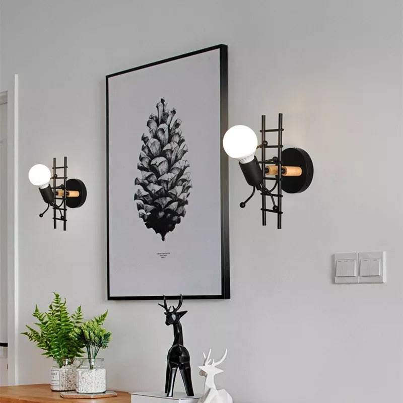 Mini Man Robot Kunst Wandlampe