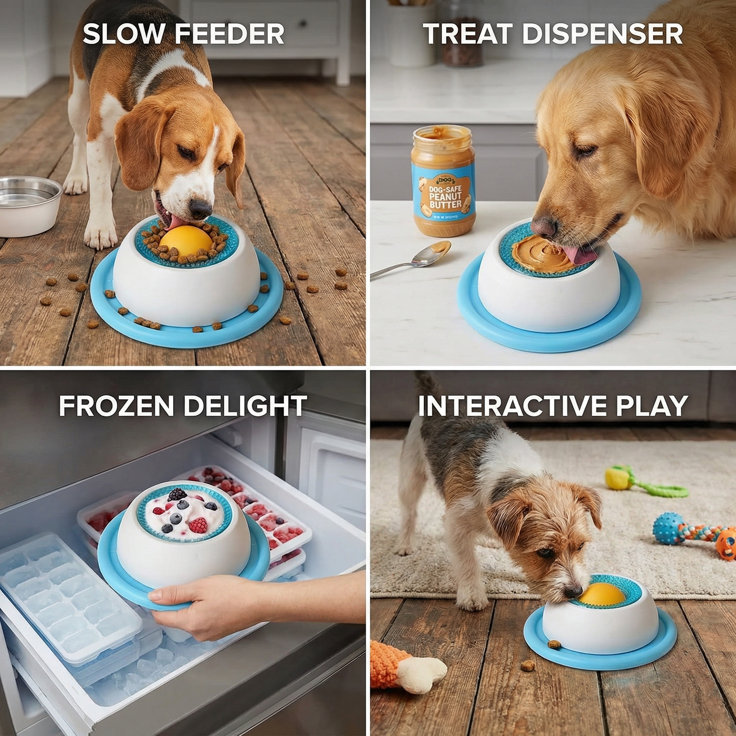 Interaktive Leckmatte langsamer Fütterung Bereicherungsspielzeug für Hunde Brehn