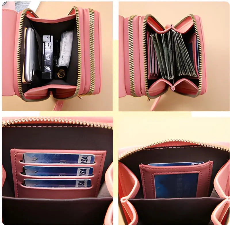 Trendy Leder Anti-Diebstahl Damen Schultertasche - SecureStyle | Brehn