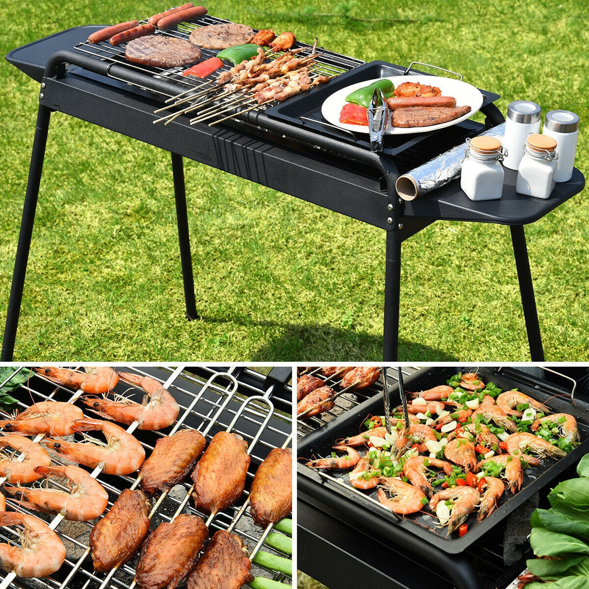 Höhenverstellbarer Outdoor-Grill Kohlegrill Herd | Brehn