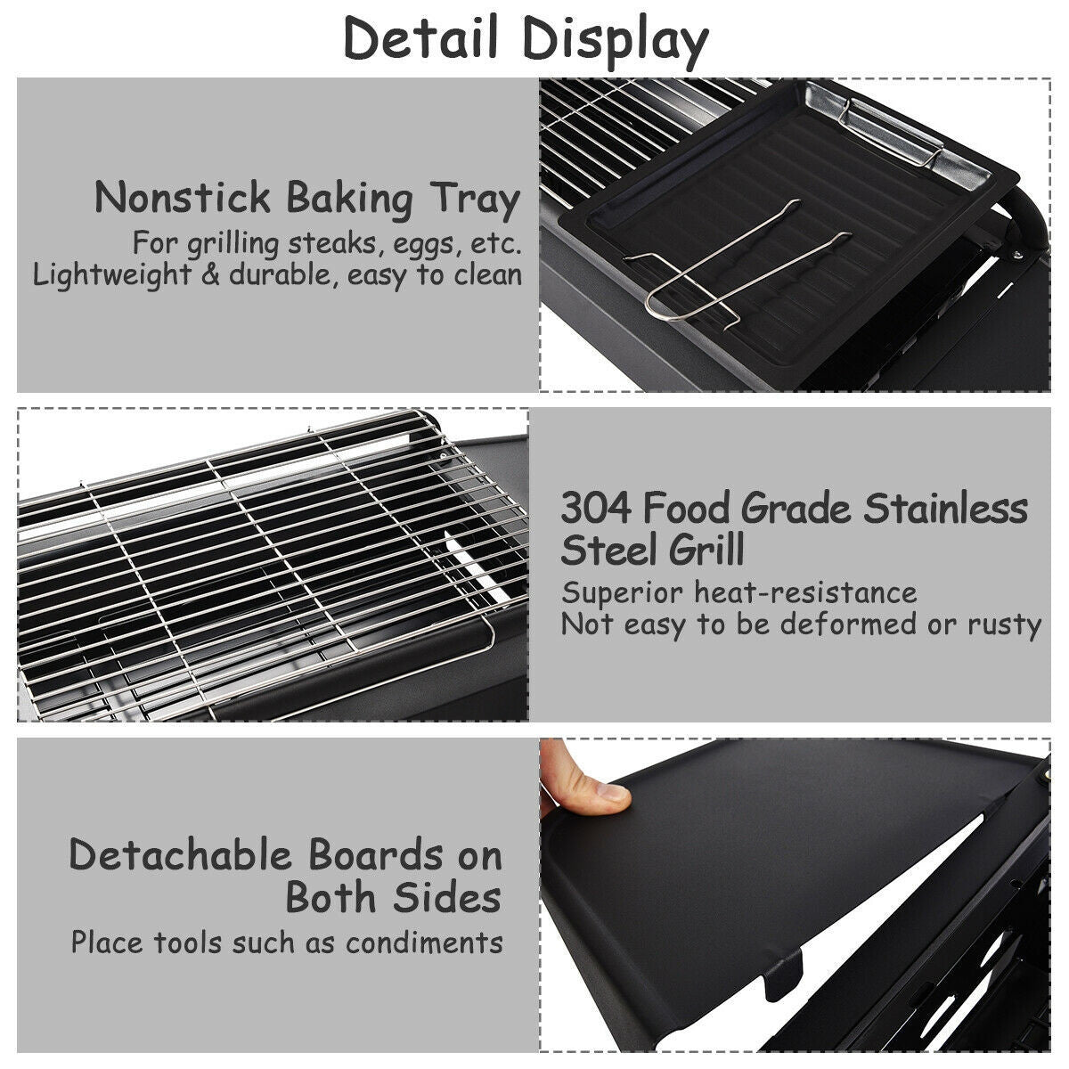 Höhenverstellbarer Outdoor-Grill Kohlegrill Herd | Brehn