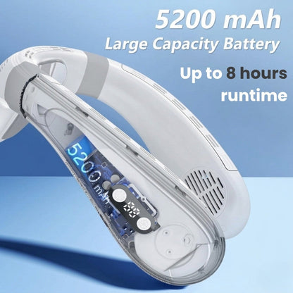Dual-Cooling Halsventilator mit 5200mAh Batterie & Kühlplatte | Brehn