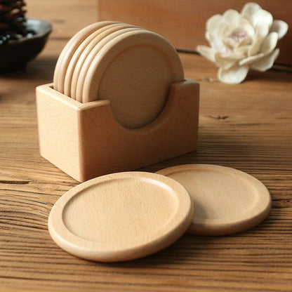 Japanischer Stil Sechs-Teile Holzuntersetzer Set - Umweltfreundlich | Brehn