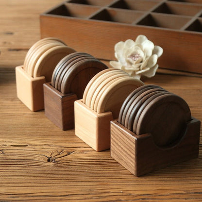 Japanischer Stil Sechs-Teile Holzuntersetzer Set - Umweltfreundlich | Brehn