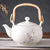 Japanische Teekanne Weiße Porzellan Chinesische Teekanne mit Edelstahl-Infuser | Brehn