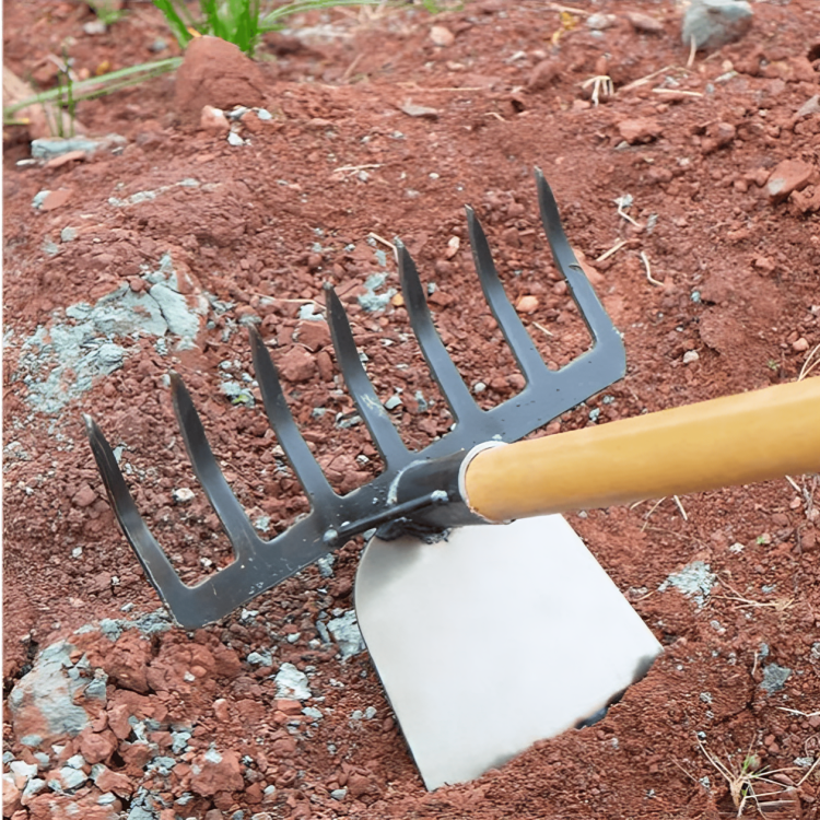 GardenMaster 2-in-1 | Robuste Rechenhacke zur Bodenvorbereitung