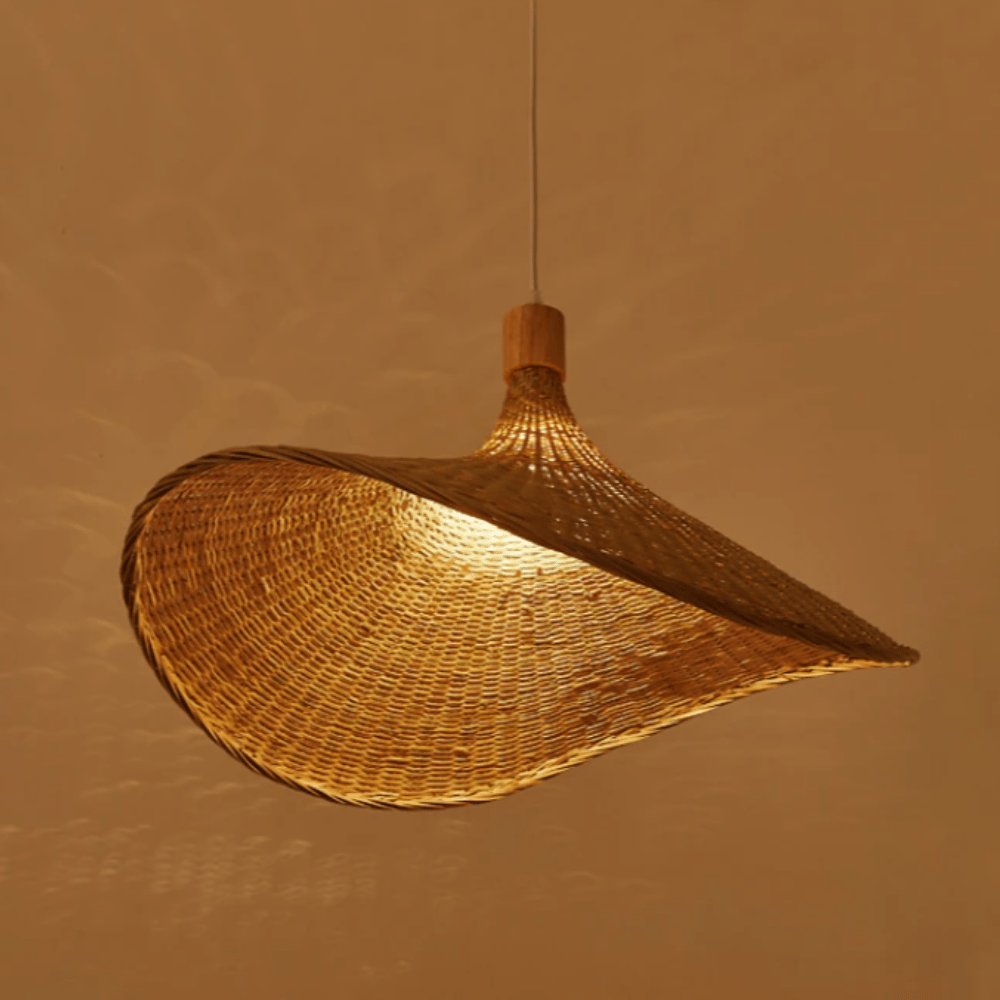 Pendelleuchte aus Naturrattan | Rustikale Beleuchtung für Wohn- und Esszimmer | Handgefertigtes Design