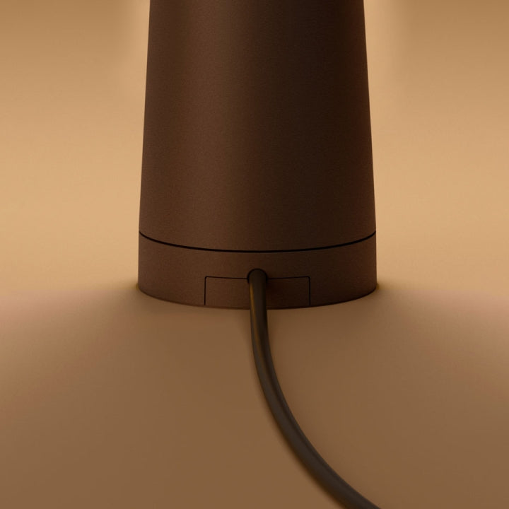 Brehn | Skulptur Tischlampe Drahtlose LED Lampe Solid Aluminium 10000mAh Batterie 3-Stufen Dimmung CRI 90 USB-C Ladeanschluss Warmweiß 2700K