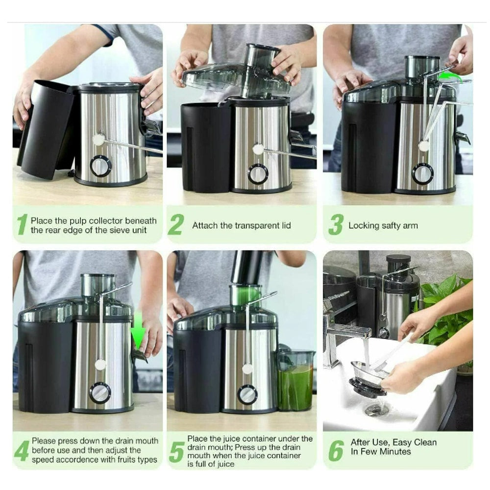 Entsafter mit Kanne 800W (1,25 Liter Tresterbehälter) | Brehn