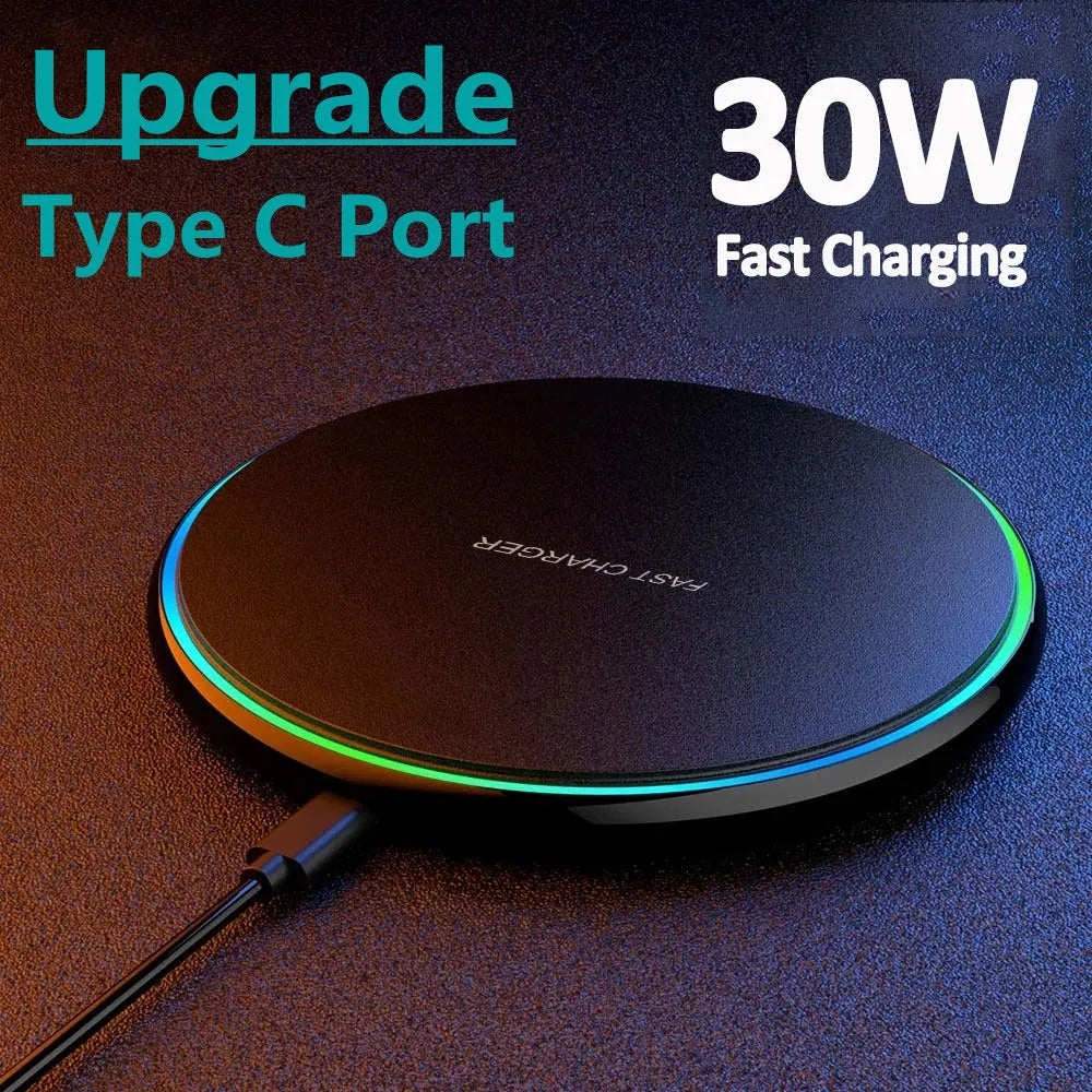 Brehn | 30W WIRELESS FAST CHARGER FÜR IPHONE & ANDERE GERÄTE | INDUKTIONSLADEGERÄT