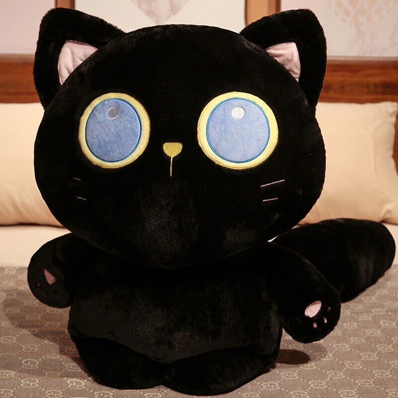 Brehn | Arrayah die blaue Auge schwarze Katze Plüschfigur